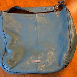 Green leather, Coach purse